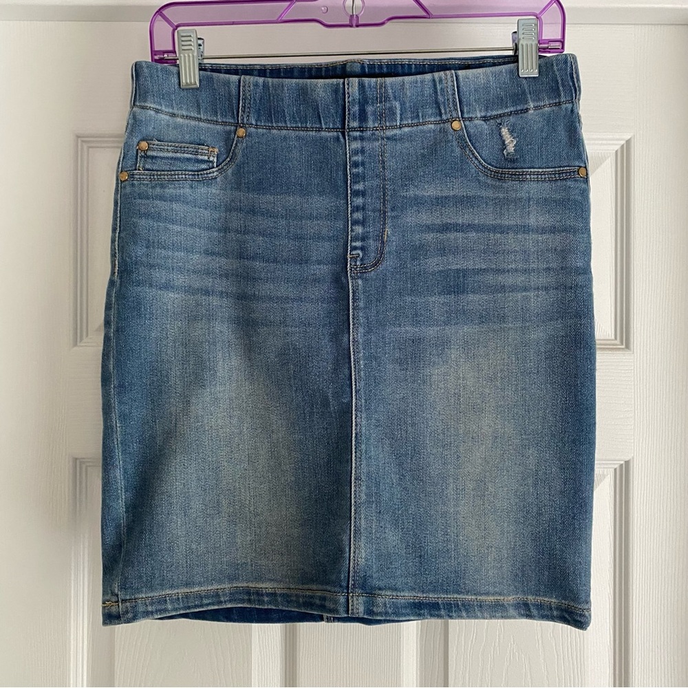 Liverpool Blue Knee-Length Pencil Skirt Casual